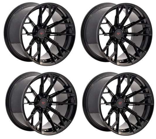 Corvette Wheels: Ferrada Rotary Forged FR11 - Obsidian Black (Set)