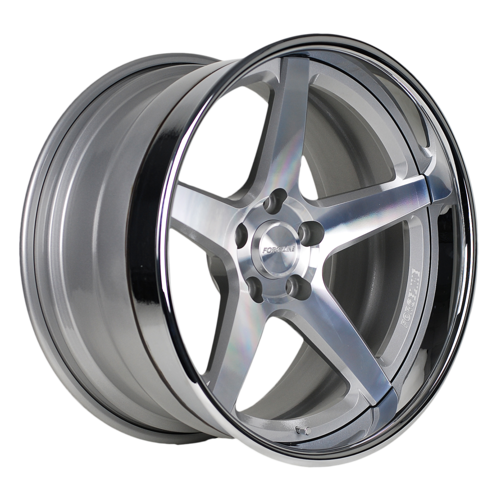 Corvette Forgeline CF3C Wheel - Brushed w/ Polished Lip