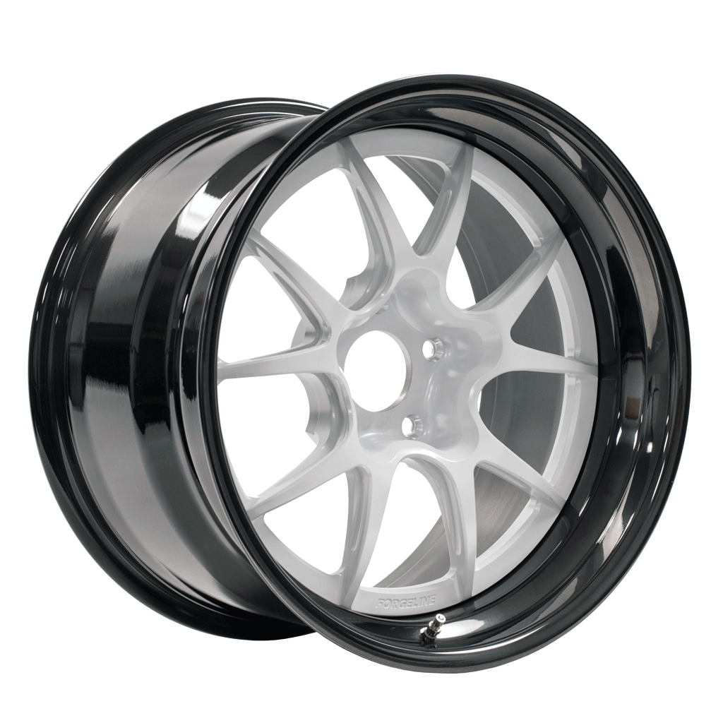 Corvette Wheels: Forgeline GA3R - Pearl White w/ Black Lip