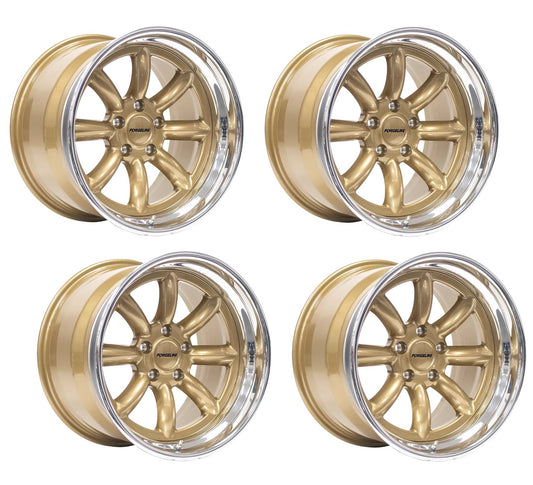 Corvette Wheels: Forgeline MLT3 - Motorsport Gold w/ Polished Lip (Set)