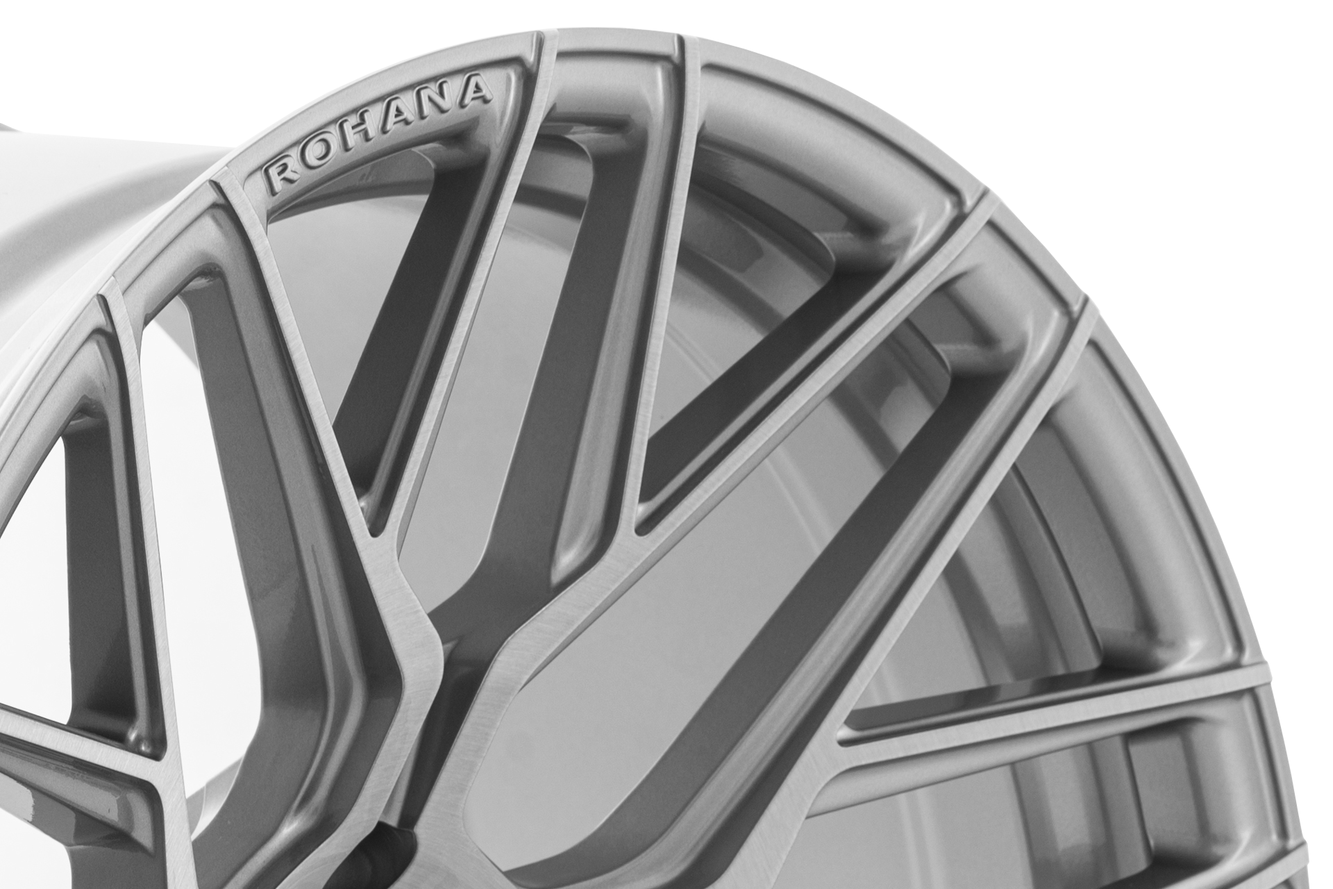 Corvette Rohana RFX10 Wheel - Brushed Titanium (spoke detail)