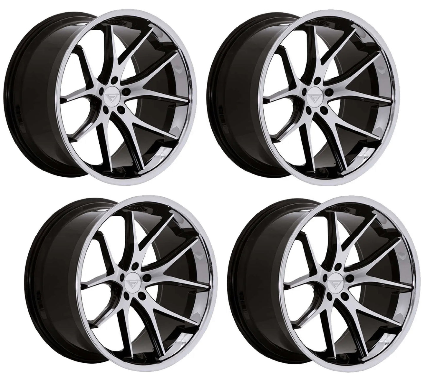 Corvette Wheels: Ferrada FR2 - Machine Face w/ Chrome Lip (Set)