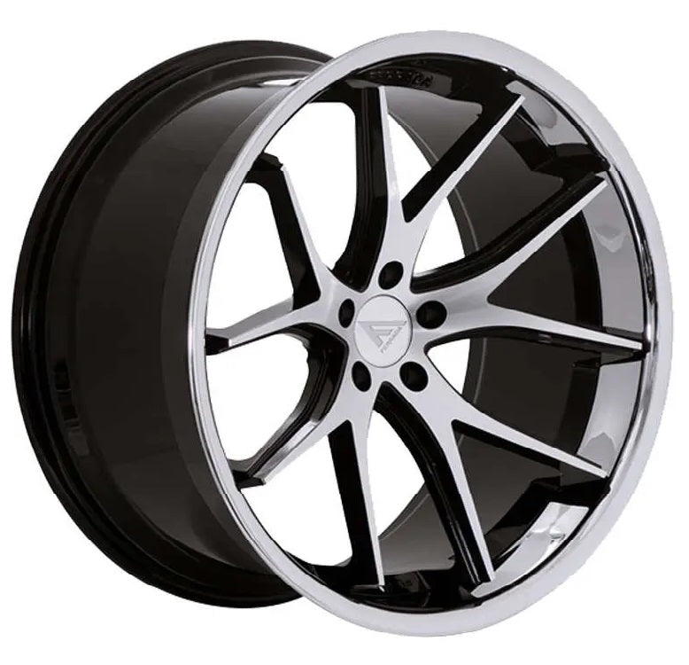 Corvette Wheels: Ferrada FR2 - Machine Face w/ Chrome Lip