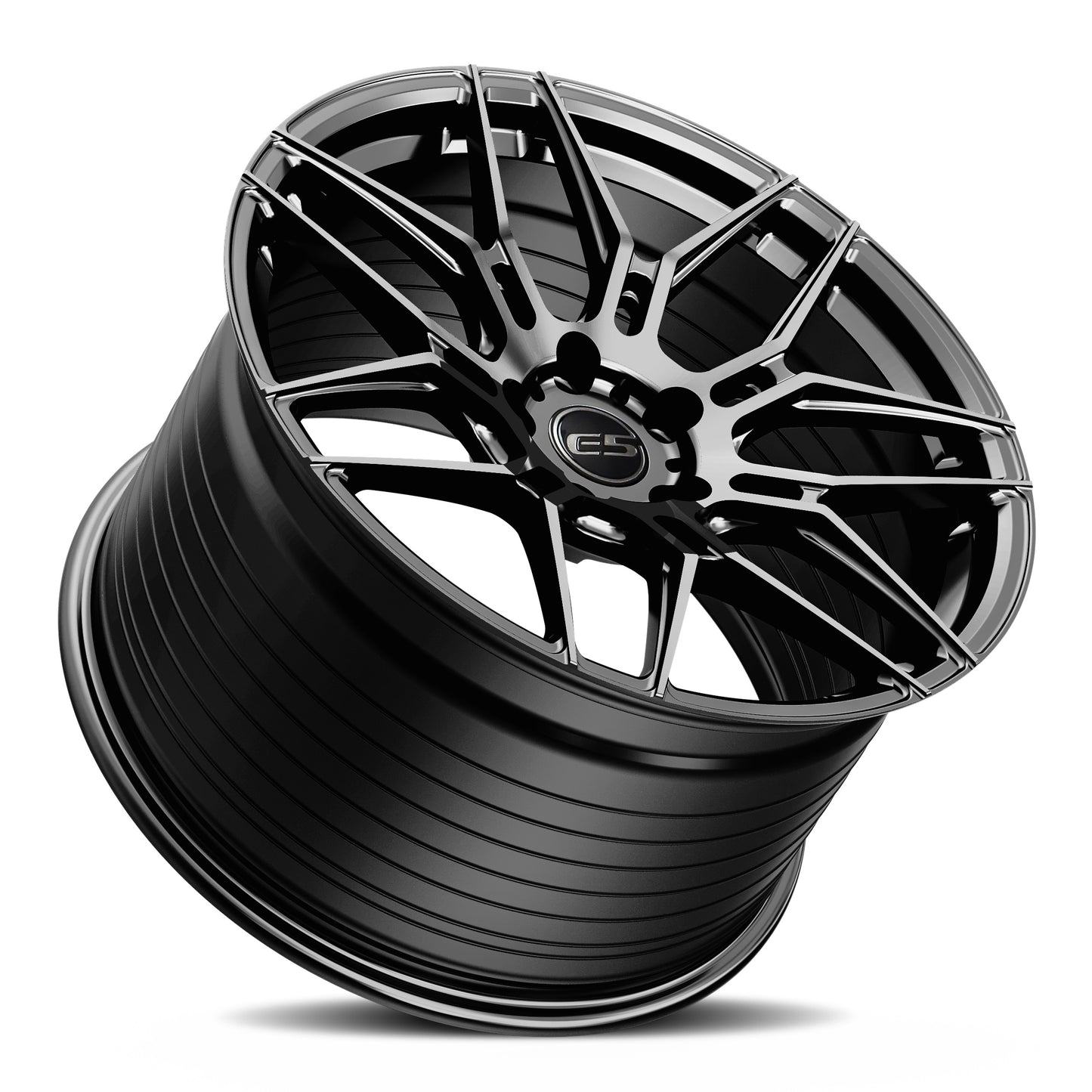 E5 Speedway Gloss Black Wheel for C6 Corvette (concave view)