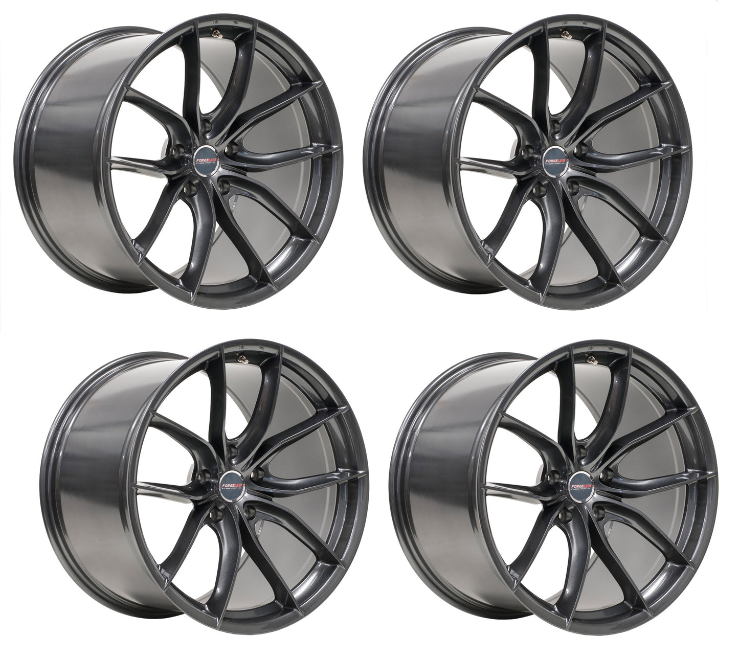 Set of Forgeline F01 Wheels for C6 Corvettes - Anthracite Gray