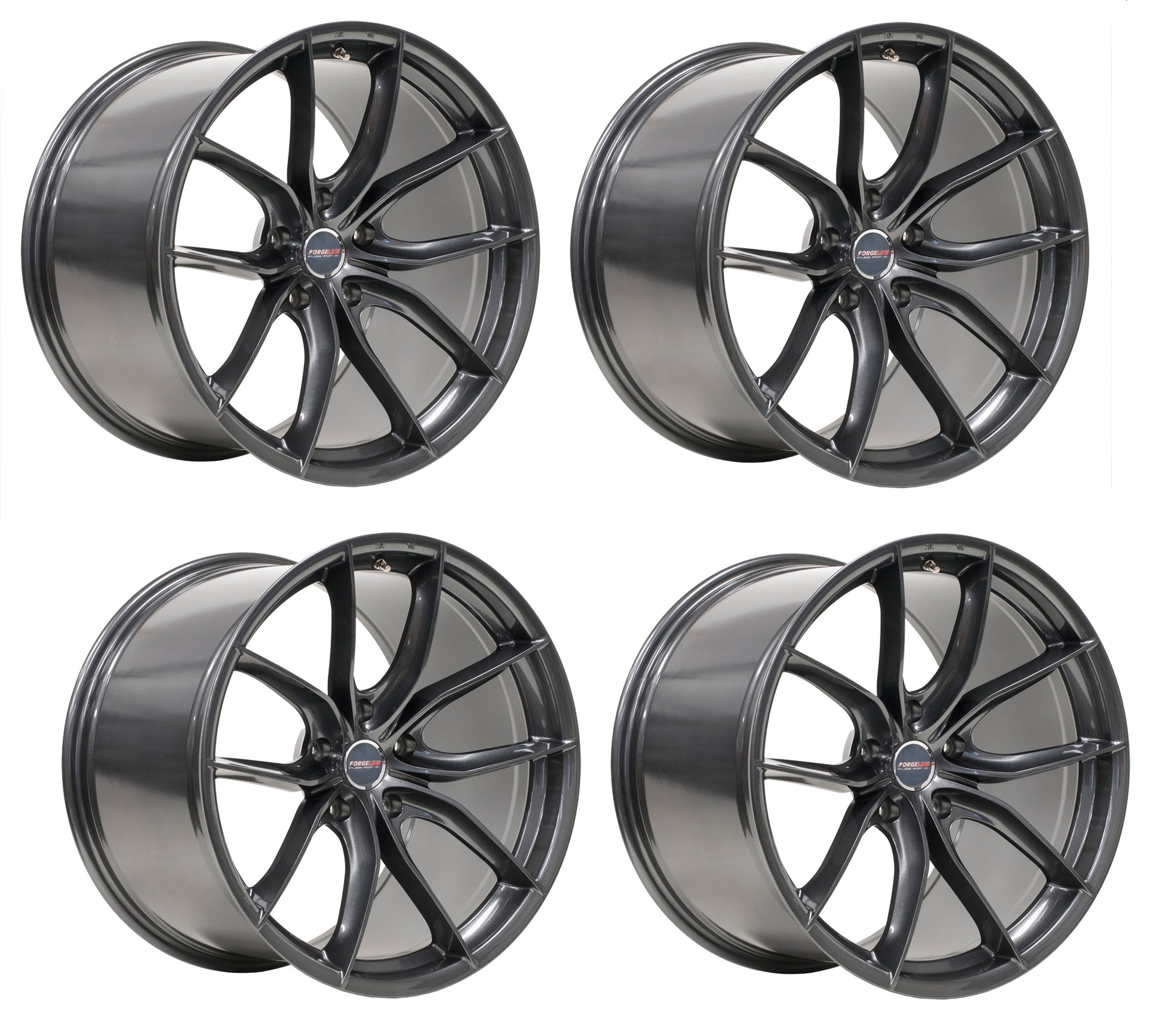 Set of Forgeline F01 Wheels for C6 Corvettes - Anthracite Gray