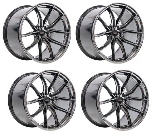 C6 Corvette Forgeline F01 Wheels - Black Ice (Set)