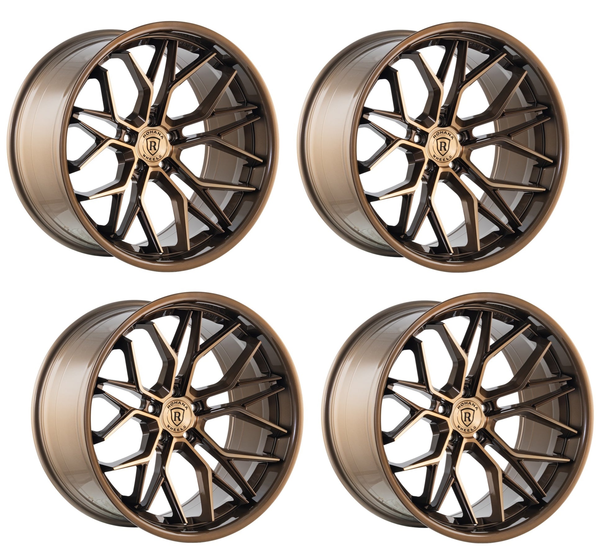 C8 Corvette Wheels: Rohana RFC3 - Machine Bronze