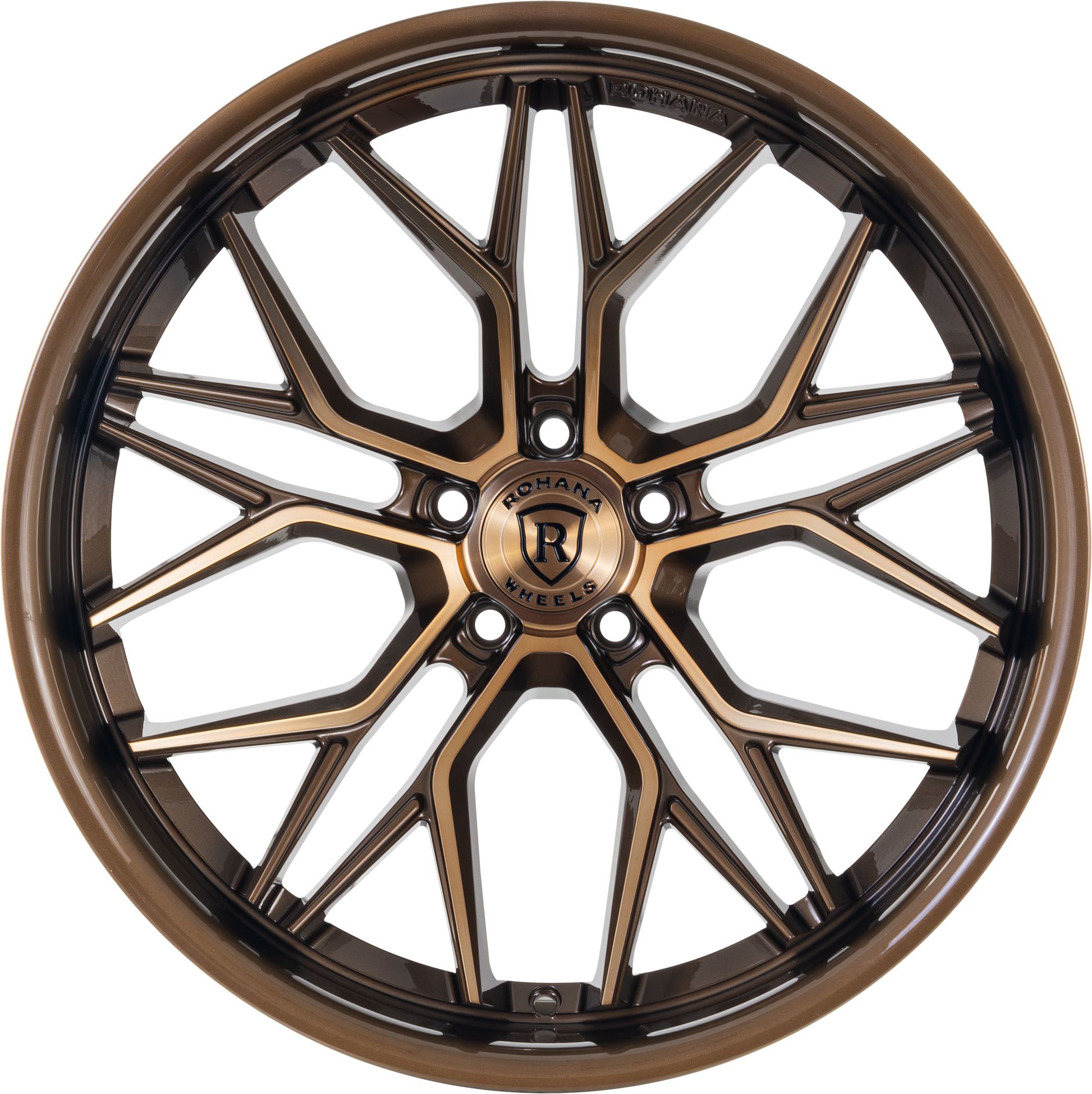 C8 Corvette Wheels: Rohana RFC3 - Machine Bronze (front)