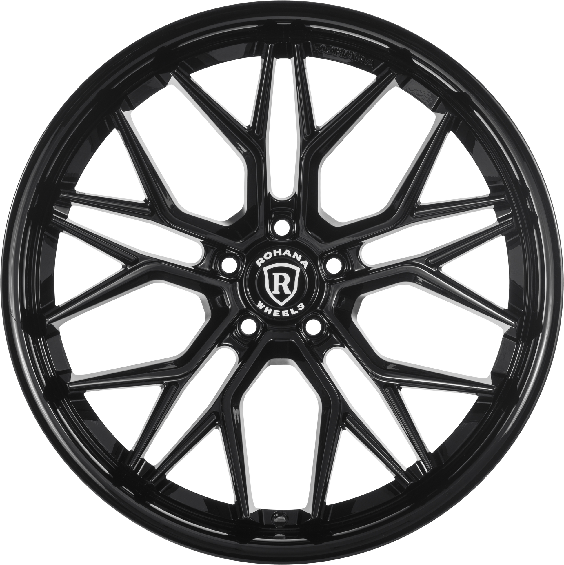 C8 Corvette Wheels: Rohana RFC3 - Gloss Black (front)