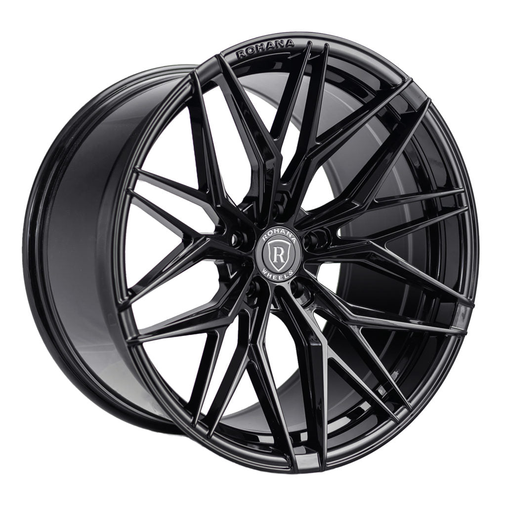 Single Rohana RFX17 Gloss Black Wheel for C6 Corvette