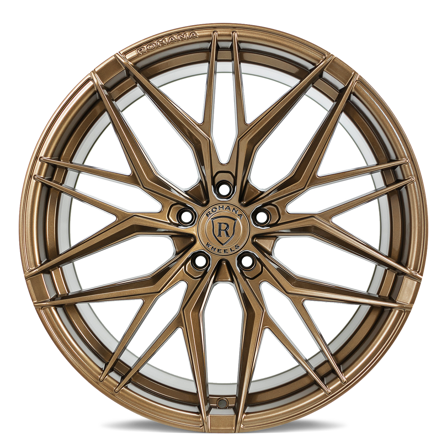 Rohana RFX17 Gloss Bronze Wheel for C6 Corvette (front view)