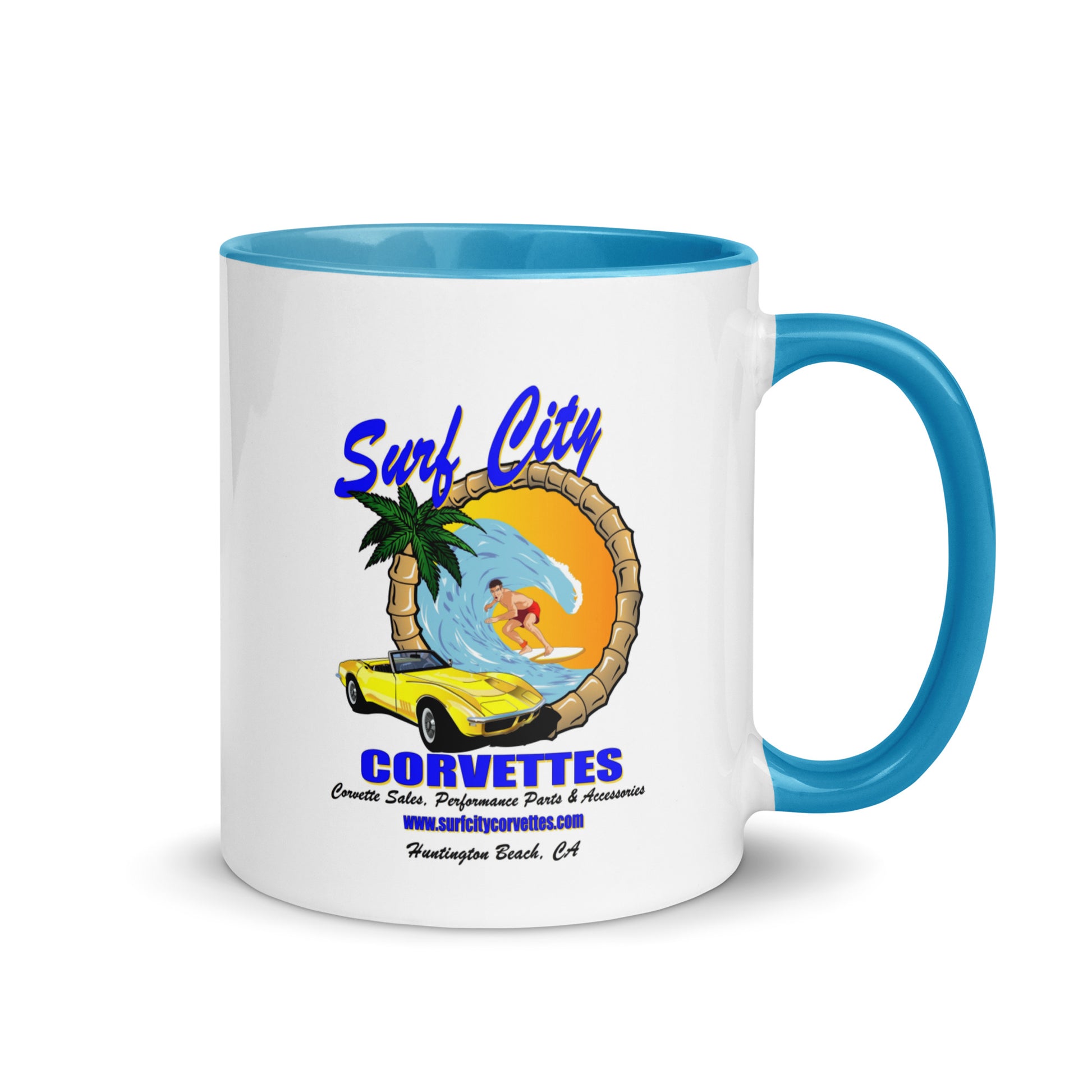Surf City Corvettes Logo Coffee Mug - Blue