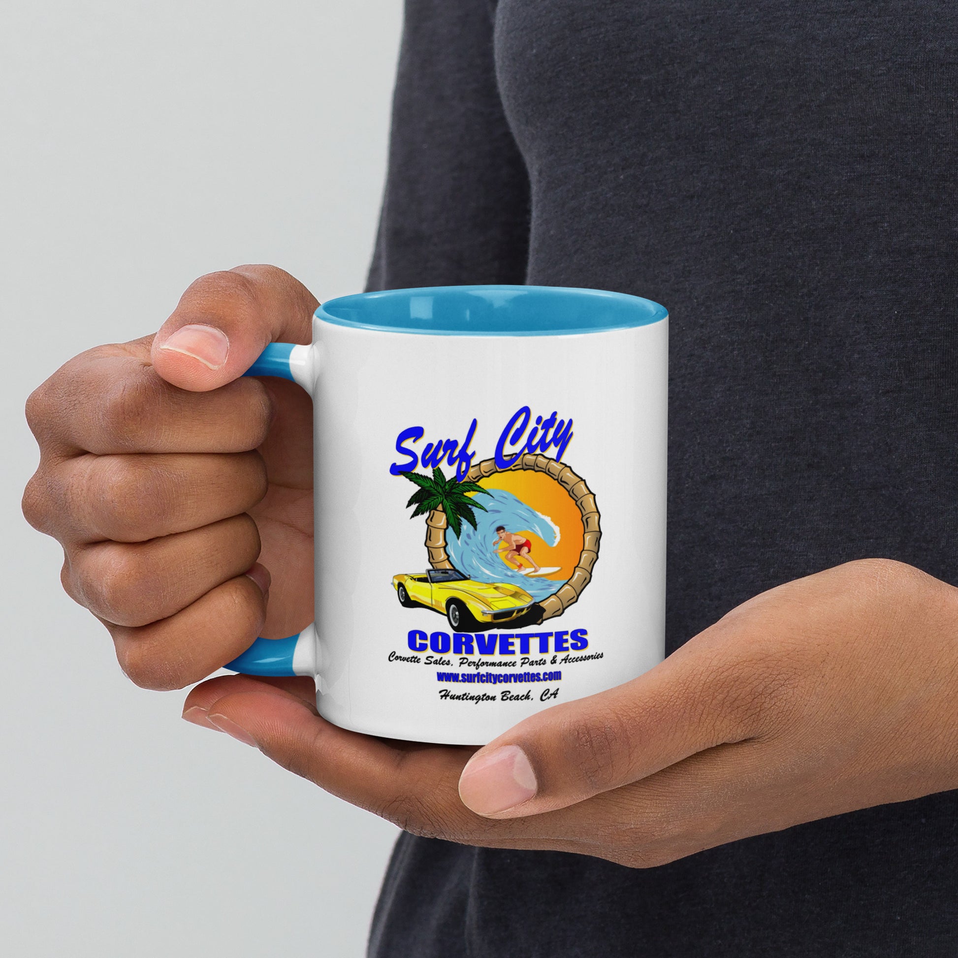 Surf City Corvettes Logo Coffee Mug - Blue