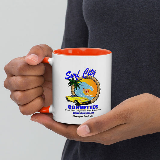 Surf City Corvettes Logo Coffee Mug - Orange