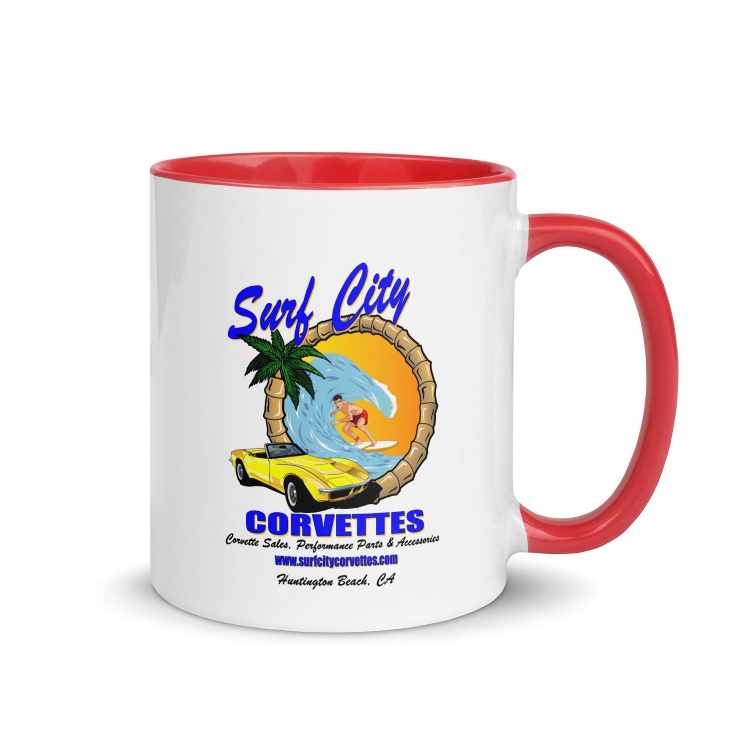 Surf City Corvettes Logo Coffee Mug - Red