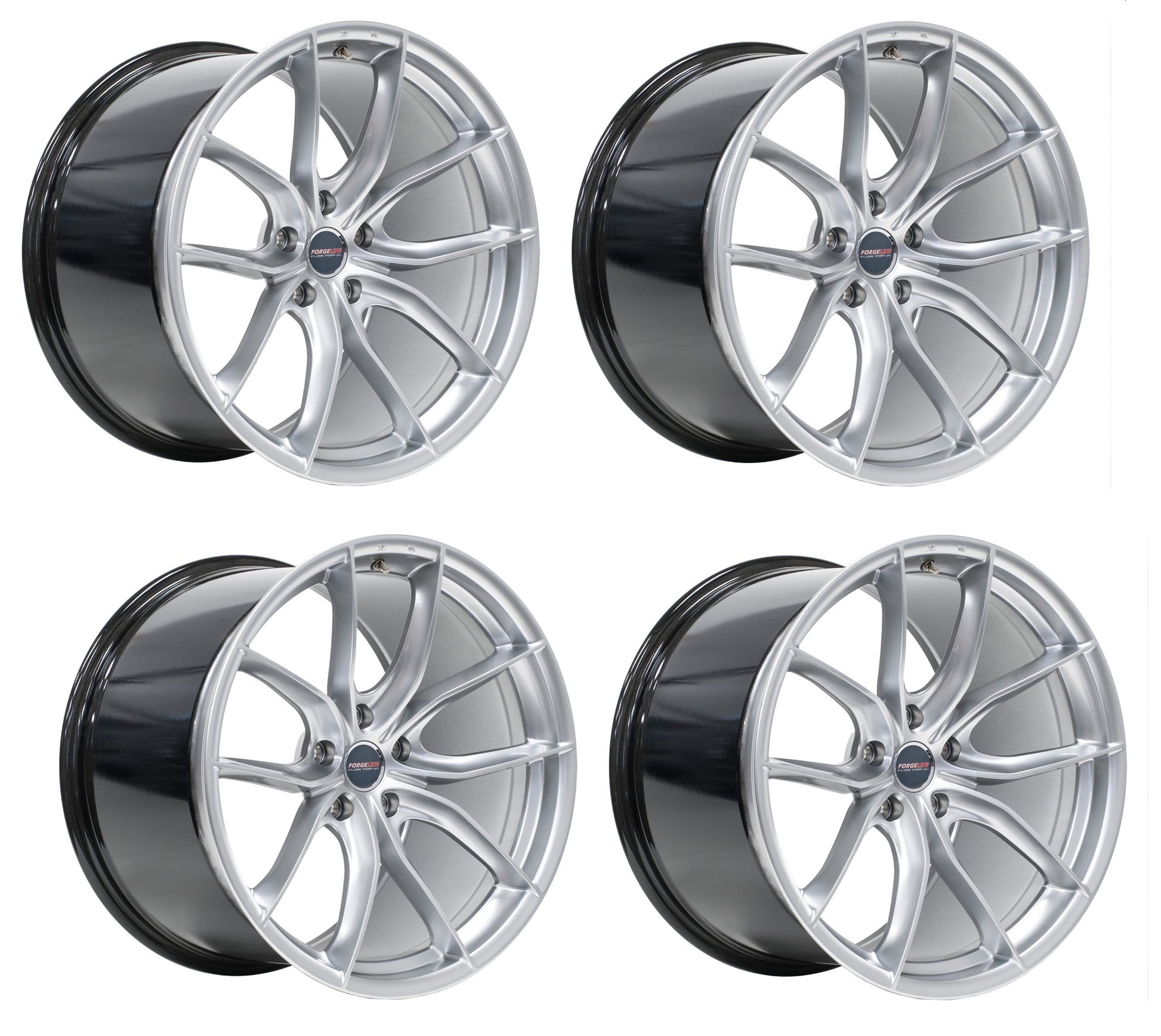 Corvette Wheels: Forgeline F01 - Liquid Silver (Set)