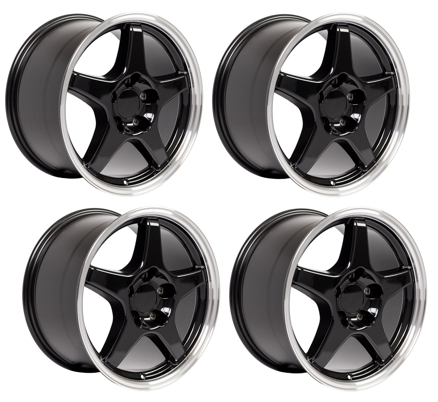 C4 ZR1 Corvette Replica Wheels - Gloss Black Set of Four