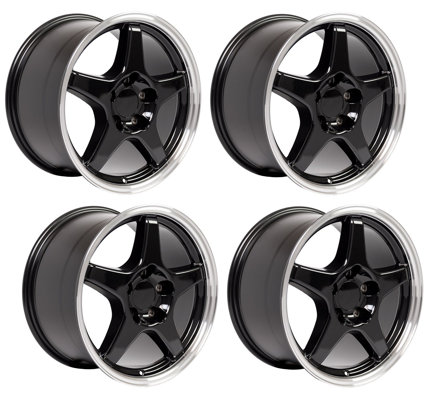 C4 ZR1 Corvette Replica Wheels - Gloss Black Set of Four