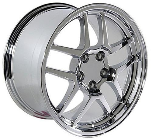 C5 Z06 Corvette Replica Wheel - Chrome in C4 Fitment