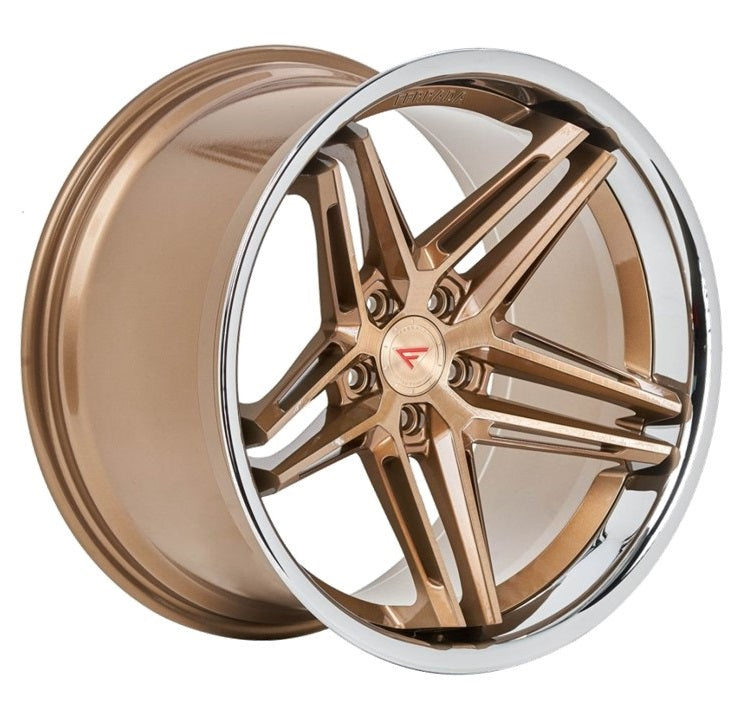 C6-C7 Corvette Wheels: Ferrada CM1 - Brushed Cobre w/ Chrome Lip