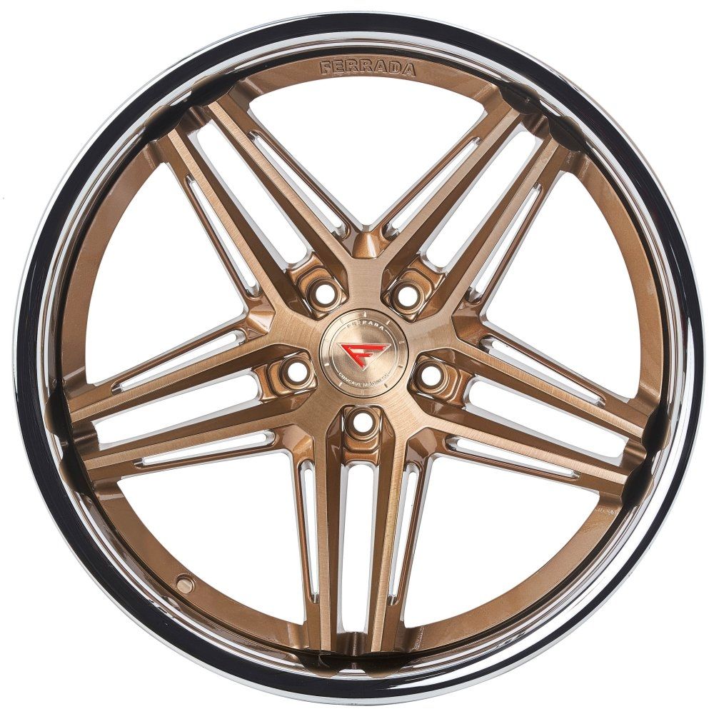 C6-C7 Corvette Wheels: Ferrada CM1 - Brushed Cobre w/ Chrome Lip (face)