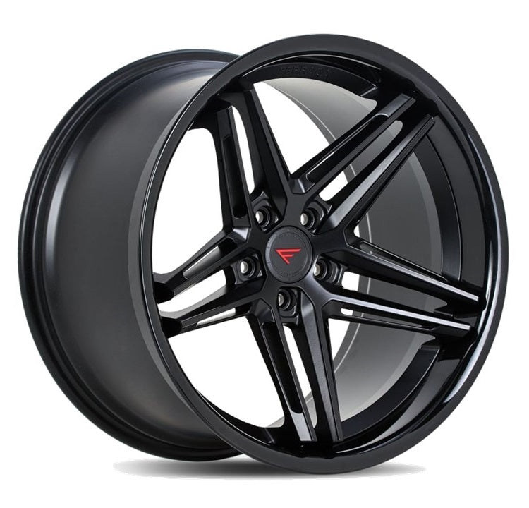 Corvette Wheels: Ferrada CM1 - Matte Black w/ Gloss Black Lip