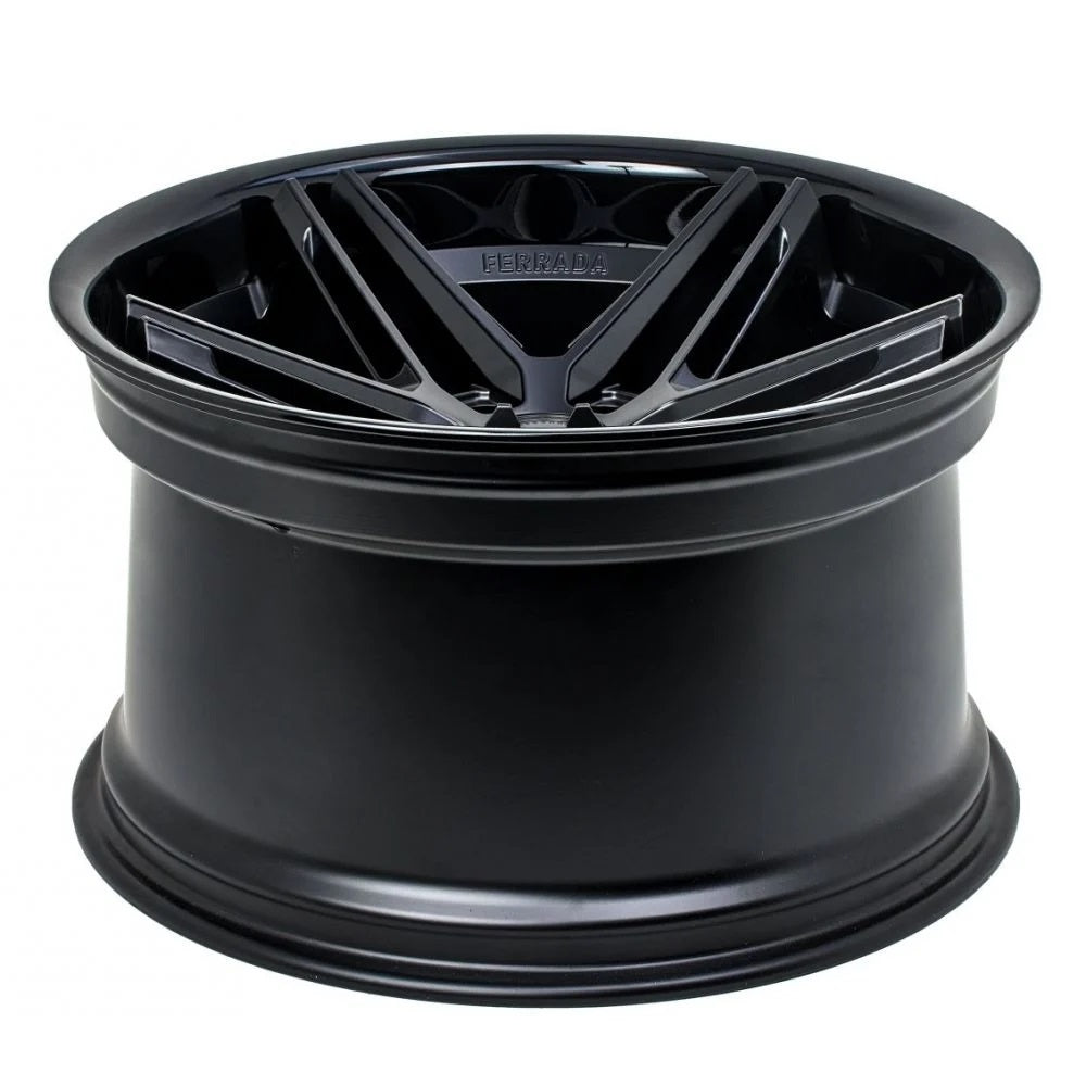 Corvette Wheels: Ferrada CM1 - Matte Black w/ Gloss Black Lip (concave)