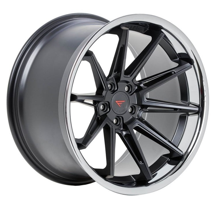 C6-C7 Corvette Wheels: Ferrada CM2 - Matte Black w/ Chrome Lip