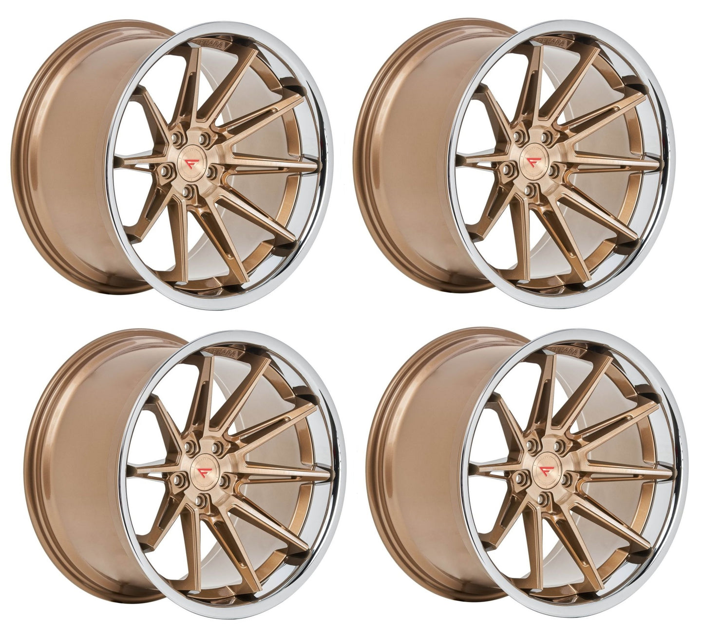 C6-C7 Corvette Wheels: Ferrada CM2 - Brushed Cobre w/ Chrome Lip (Set)