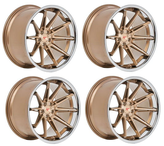 C6-C7 Corvette Wheels: Ferrada CM2 - Brushed Cobre w/ Chrome Lip (Set)