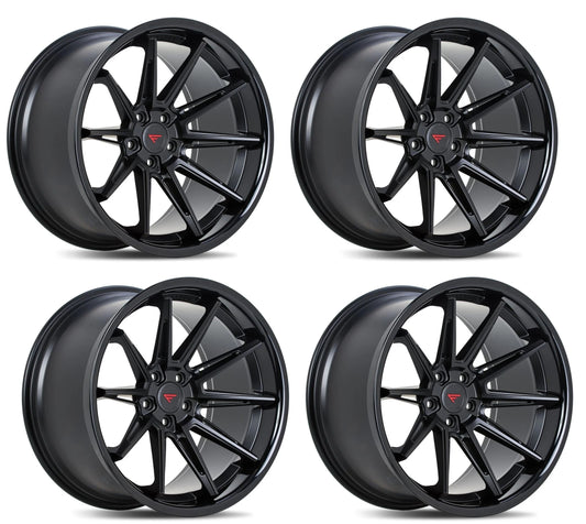 C6-C7 Corvette Wheels: Ferrada CM2 - Matte Black w/ Gloss Black Lip (Set)