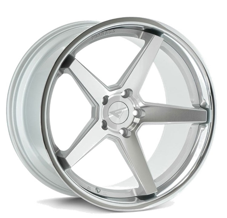 C6-C7 Corvette Wheels: Ferrada FR3 - Machine Silver w/ Chrome Lip