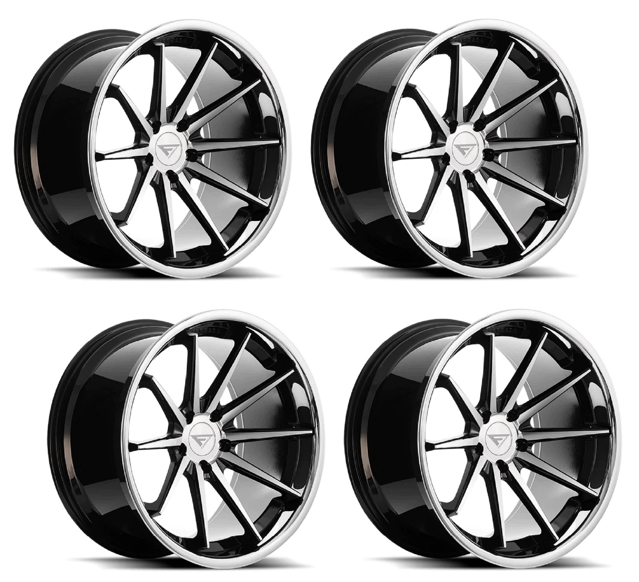 Ferrada FR4 Wheels for C6-C7 Corvettes - Machine Face w/ Chrome