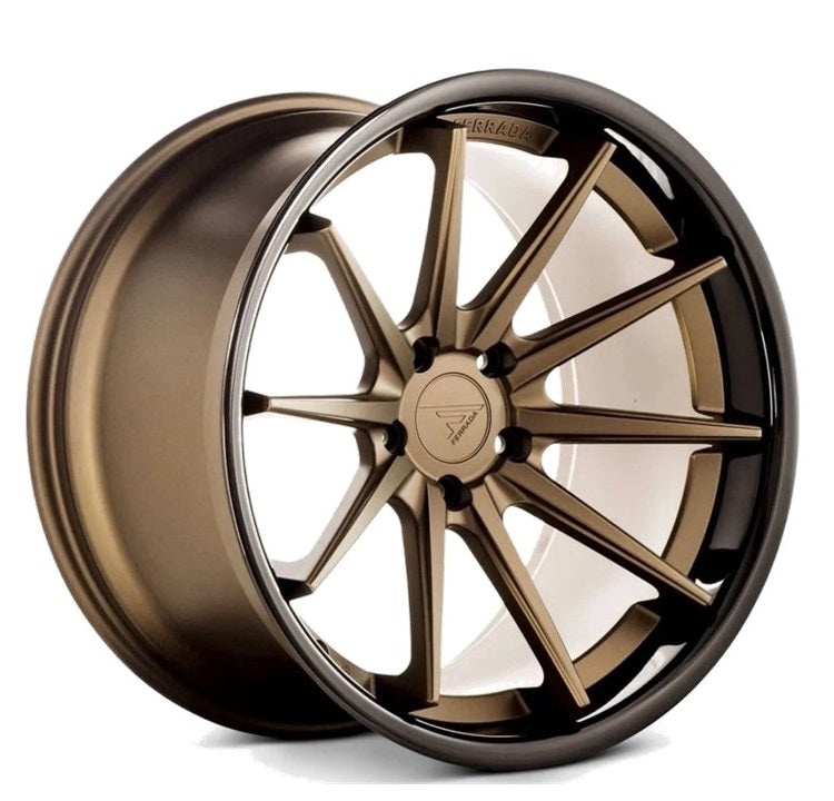 C6-C7 Corvette Wheels: Ferrada FR4 - Matte Bronze w/ Black Lip