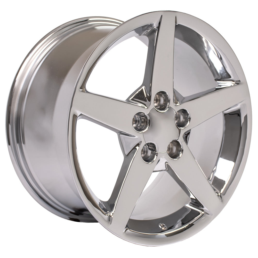 C6 Corvette 5-Spoke Replica Wheel - Chrome (single)