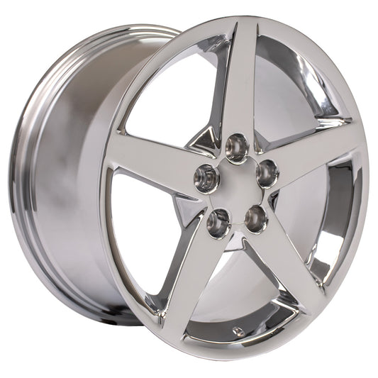 C6 Corvette 5-Spoke Replica Wheel - Chrome (single)