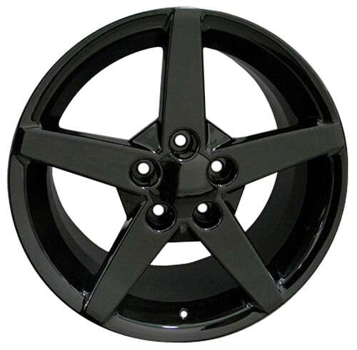 C6 Corvette 5-Spoke Replica Wheels - Gloss Black