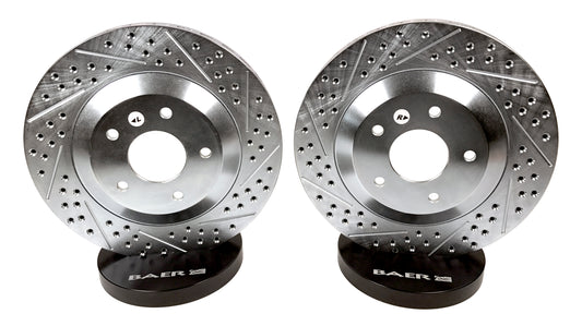 C6 Corvette Drilled/Slotted OE Replacement Rear Brake Rotors: 2005-2013 - Baer Brakes