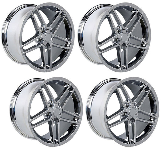 C6 Corvette Z06 Replica Wheels - Chrome Complete Set