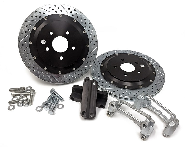 Large Brake Rotor Display C6 Corvette Z51 Drilled/Slotted Big Brake Rotor Kit Baer EradiSpeed+1 ...
