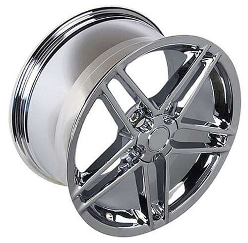 C6 Z06 Corvette Replica Wheel - Chrome angle view