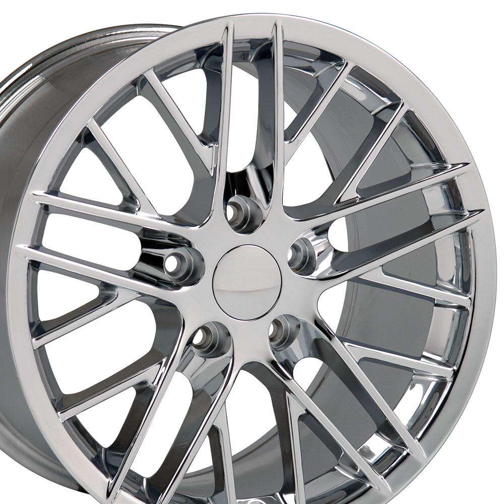 C6 ZR1 Corvette  Replica Single Wheel - Chrome (closeup)