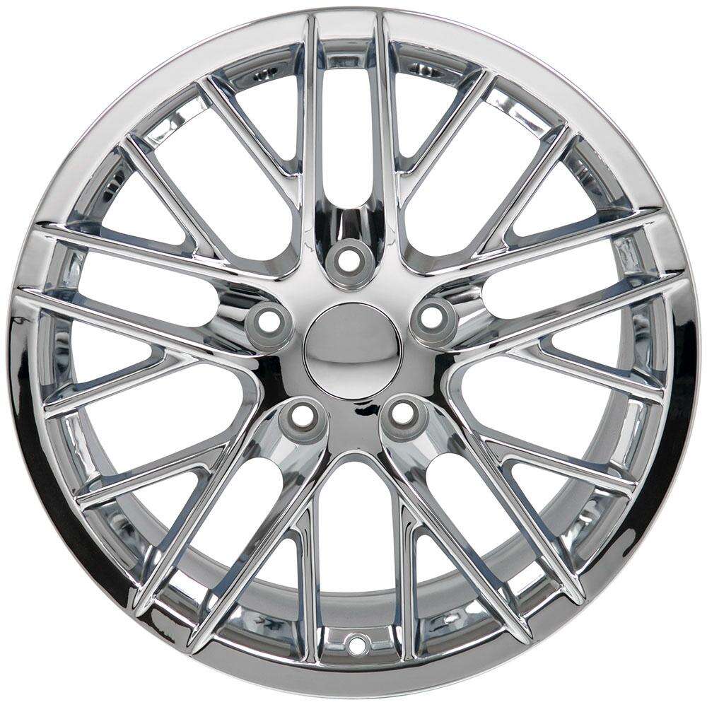 C6 ZR1 Corvette Replica Wheel - Chrome (front view)