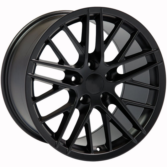C6 Corvette ZR1 Replica Wheel - Single Satin Black Wheel