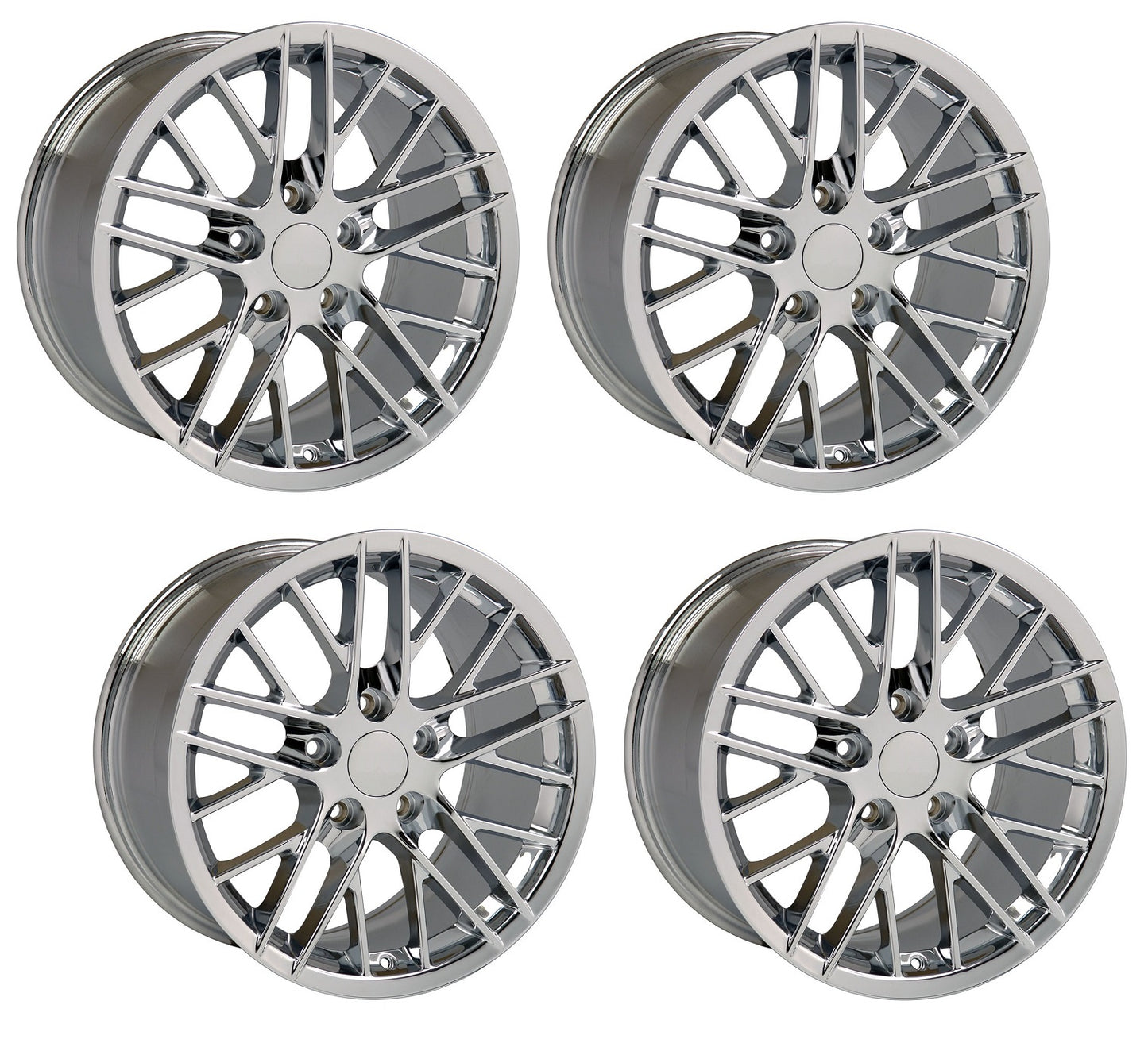 C6 ZR1 Corvette Replica Wheels - Chrome Set of Four for C4 Corvettes