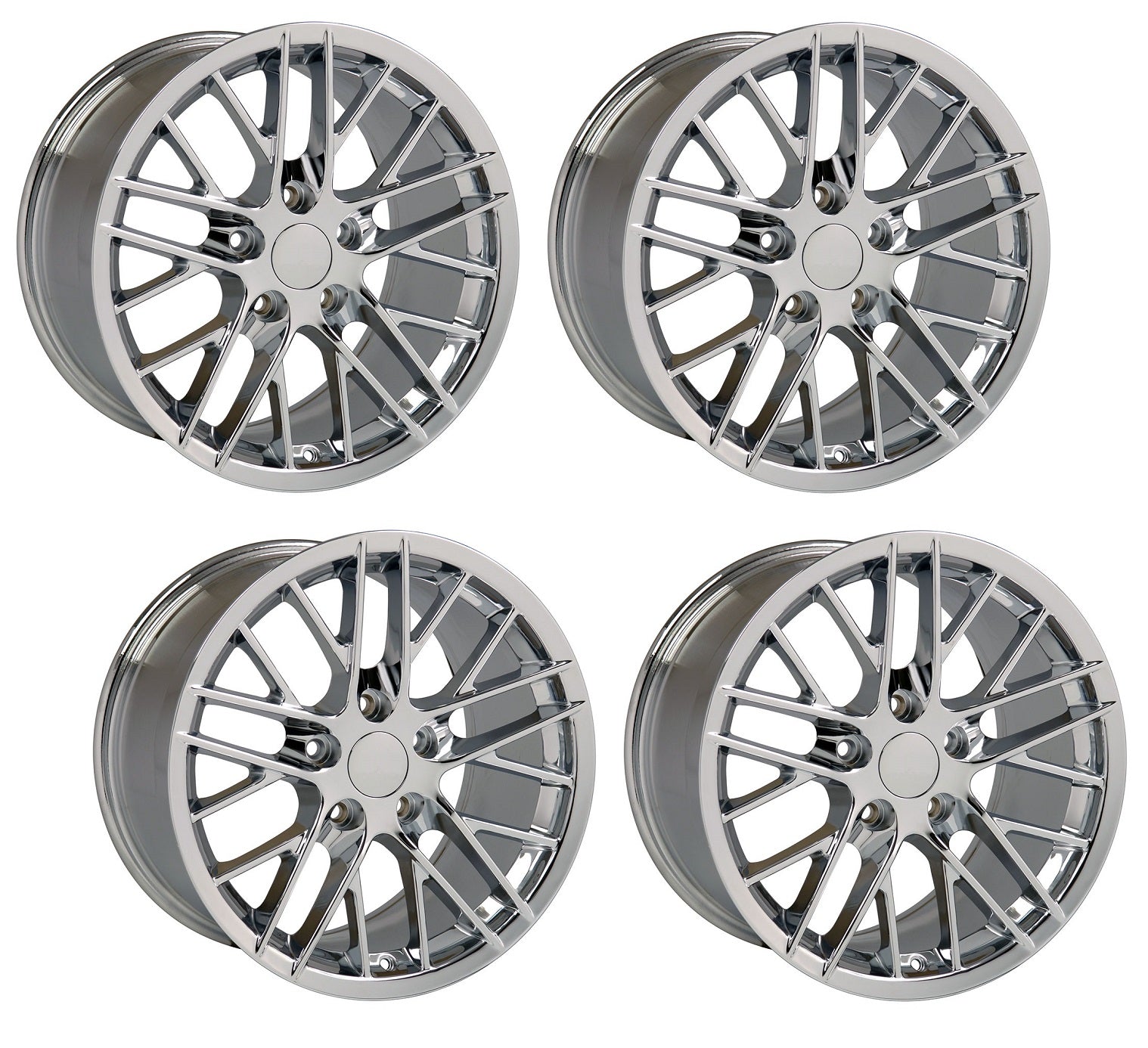 C6 ZR1 Corvette Replica Wheels - Chrome Set of Four for C5 Corvettes