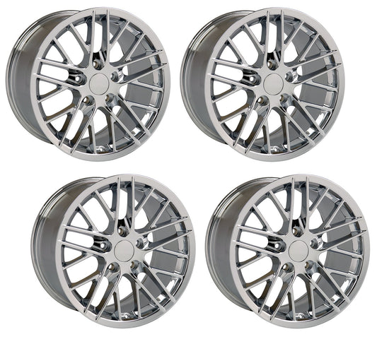 C6 ZR1 Corvette Replica Wheels - Chrome Set of Four for C5 Corvettes