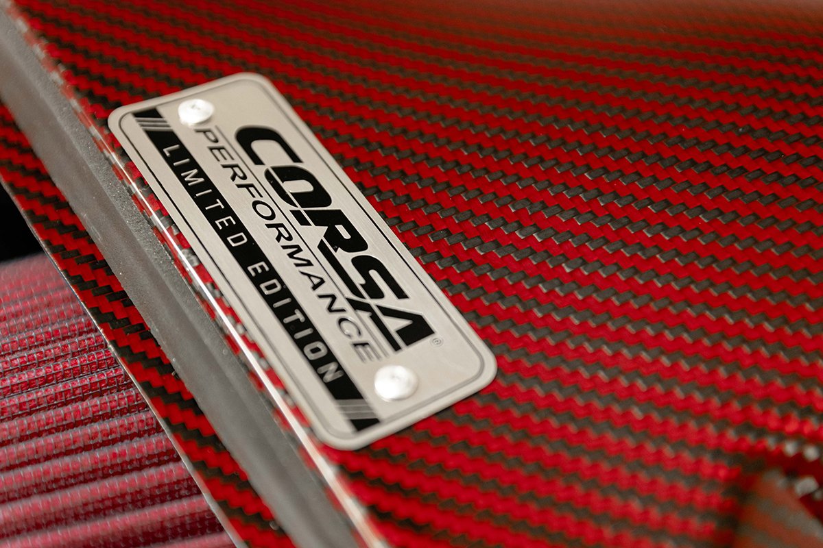 C7 Corvette Carbon Fiber Cold Air Intake - DryTech Corsa: 2014-2019 6.2L LT1, Red Ltd Ed