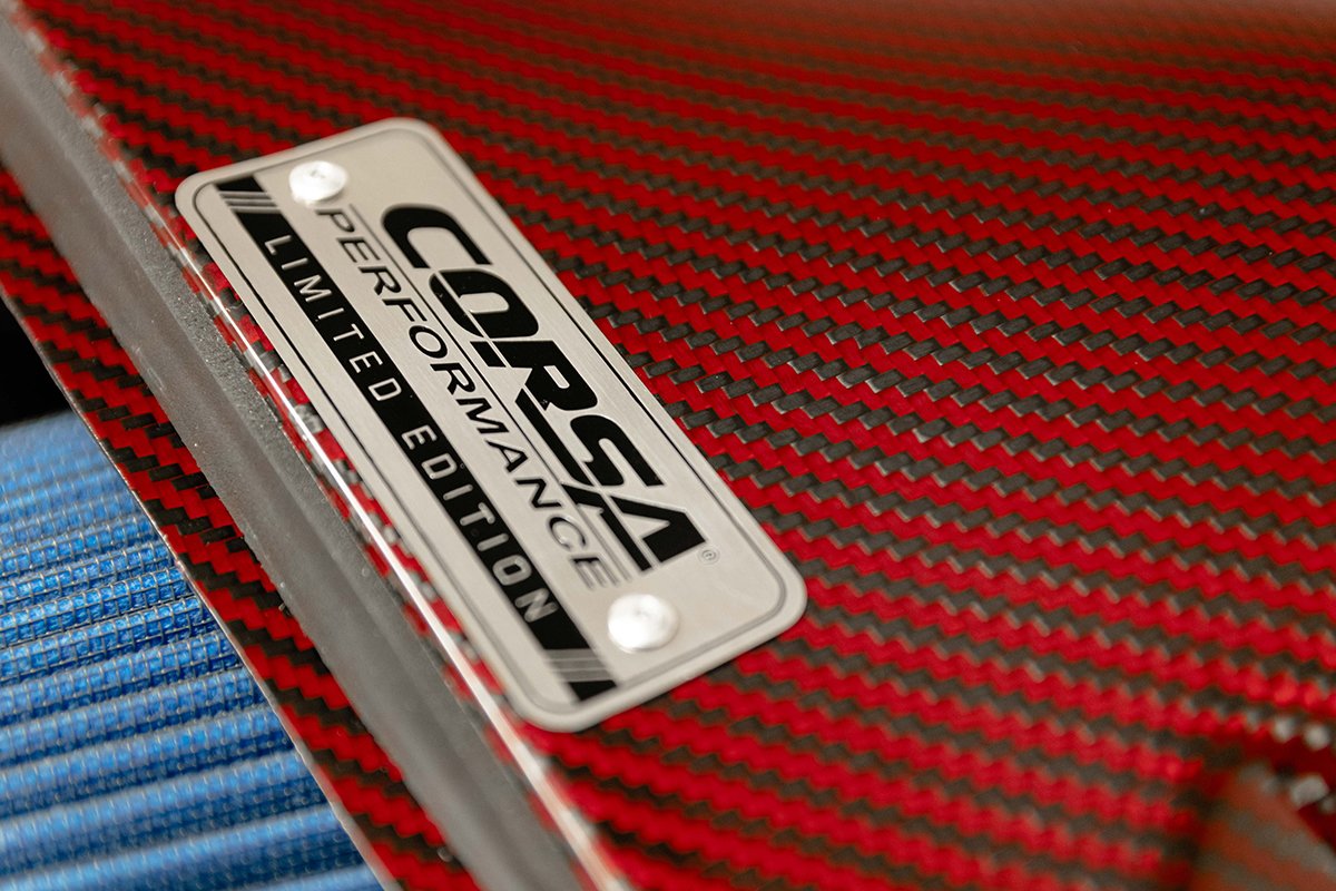 C7 Corvette Carbon Fiber Cold Air Intake - MaxFlow Corsa: 2014-2019 6.2L LT1, Red Ltd Ed